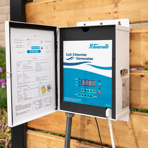 XtremepowerUS LCD display panel with salt and temperature readings for easy monitoring