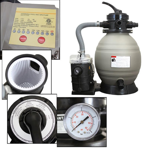 XtremepowerUS sand filter 4-way valve enables versatile backwash and filtration control