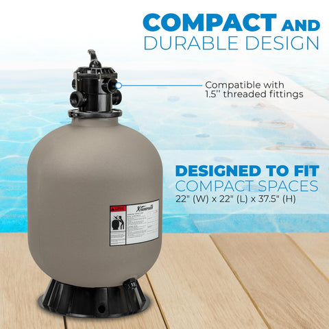 XtremepowerUS sand filter piping assembly for secure media flow.