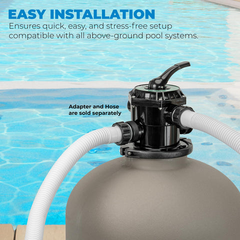 XtremepowerUS sand filter stand provides stable, easy installation.