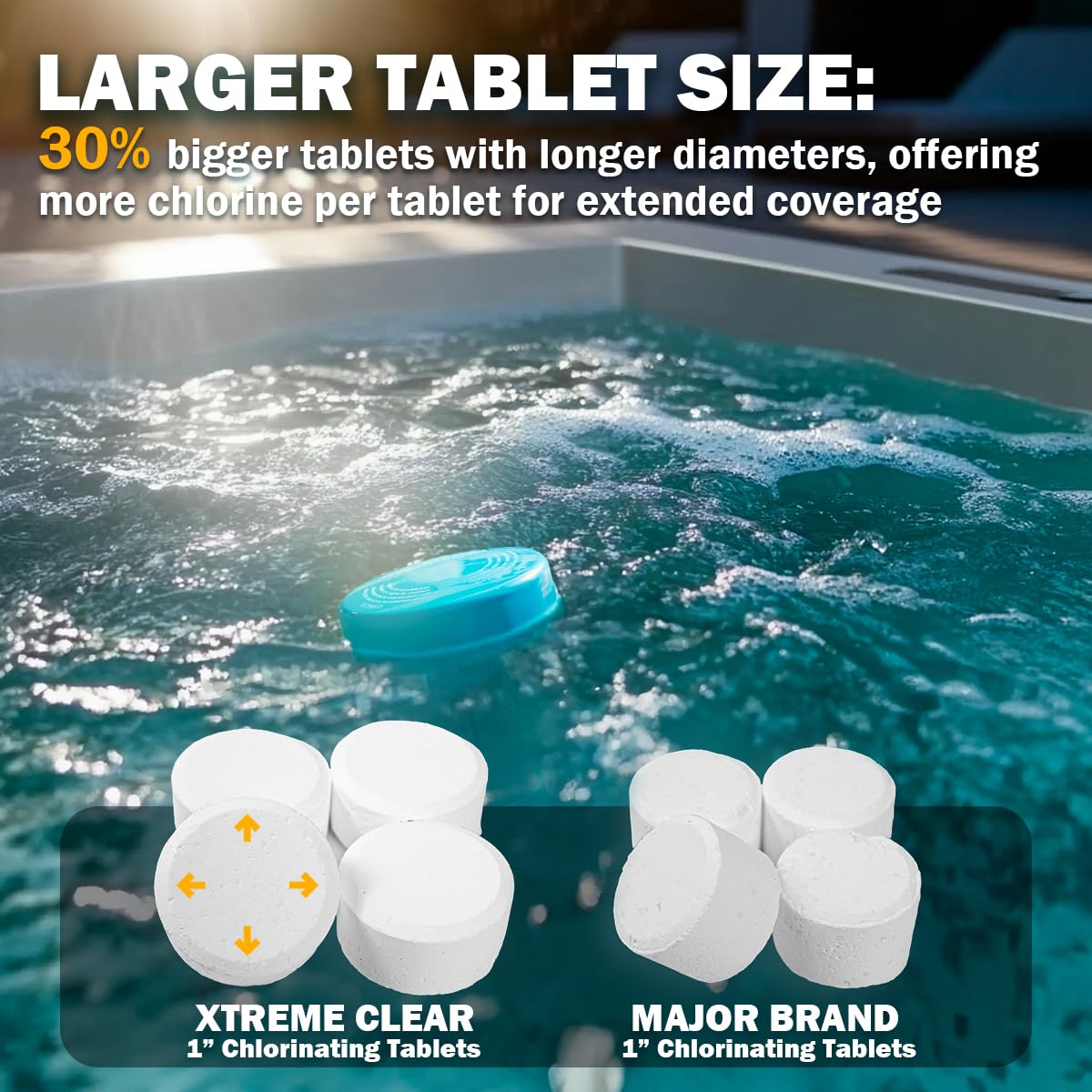 XtremepowerUS Xtremeclear saltwater-compatible tabs work with all pool types
