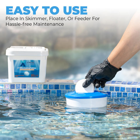 XtremepowerUS Xtremeclear sun-stabilized tablets resist UV burn-off for longer sanitizing.
