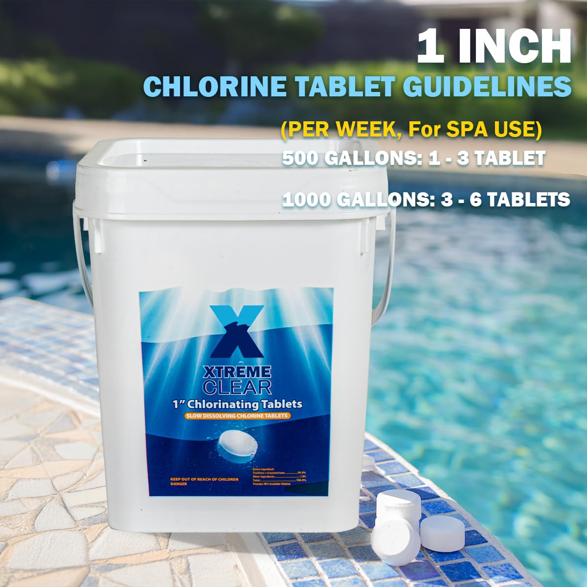 XtremepowerUS Xtremeclear UV-stable tabs resist sun burn-off