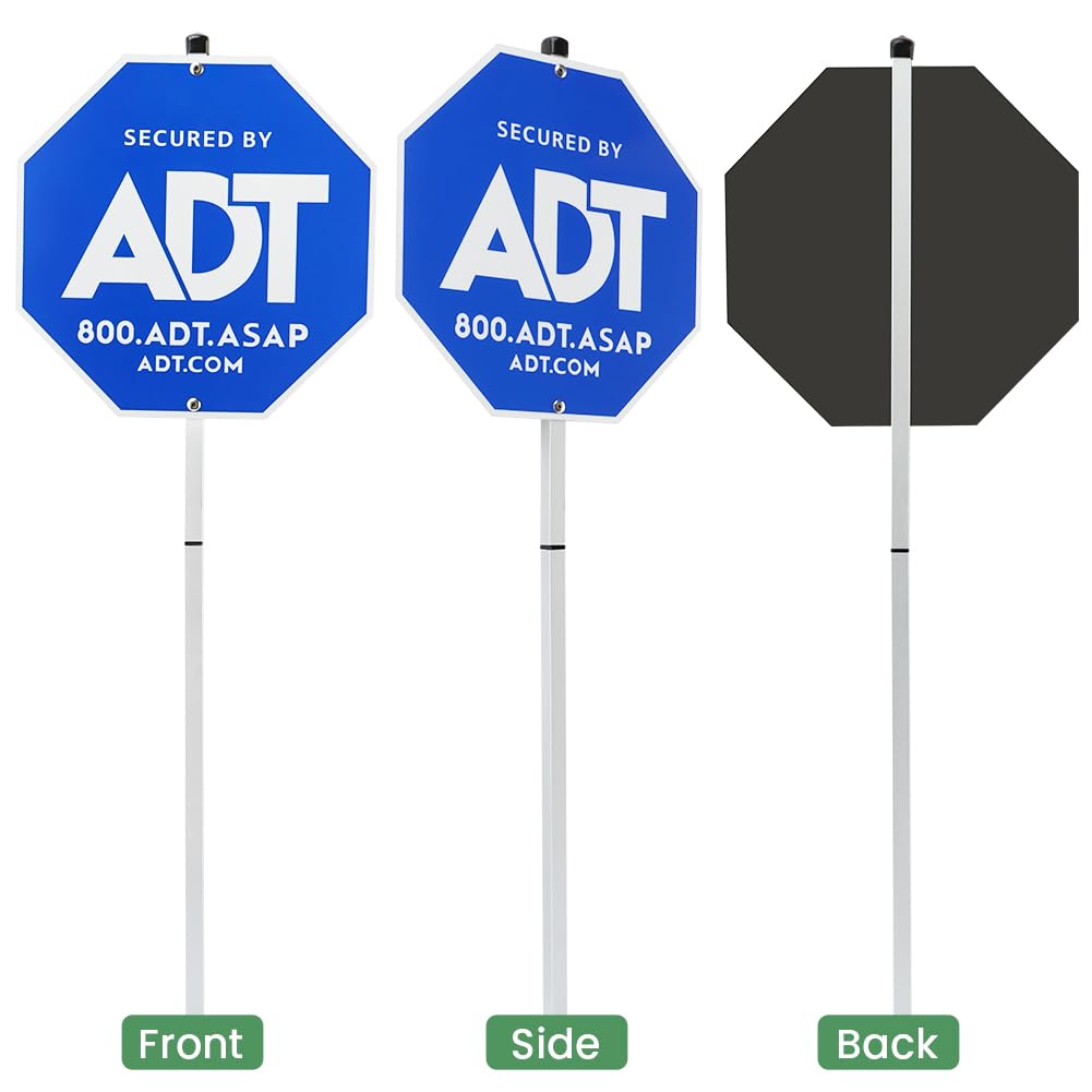 XuYelora A-D-T blue outdoor yard sign enhancing security presence