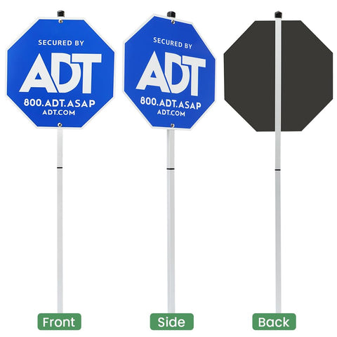 XuYelora A-D-T blue outdoor yard sign enhancing security presence