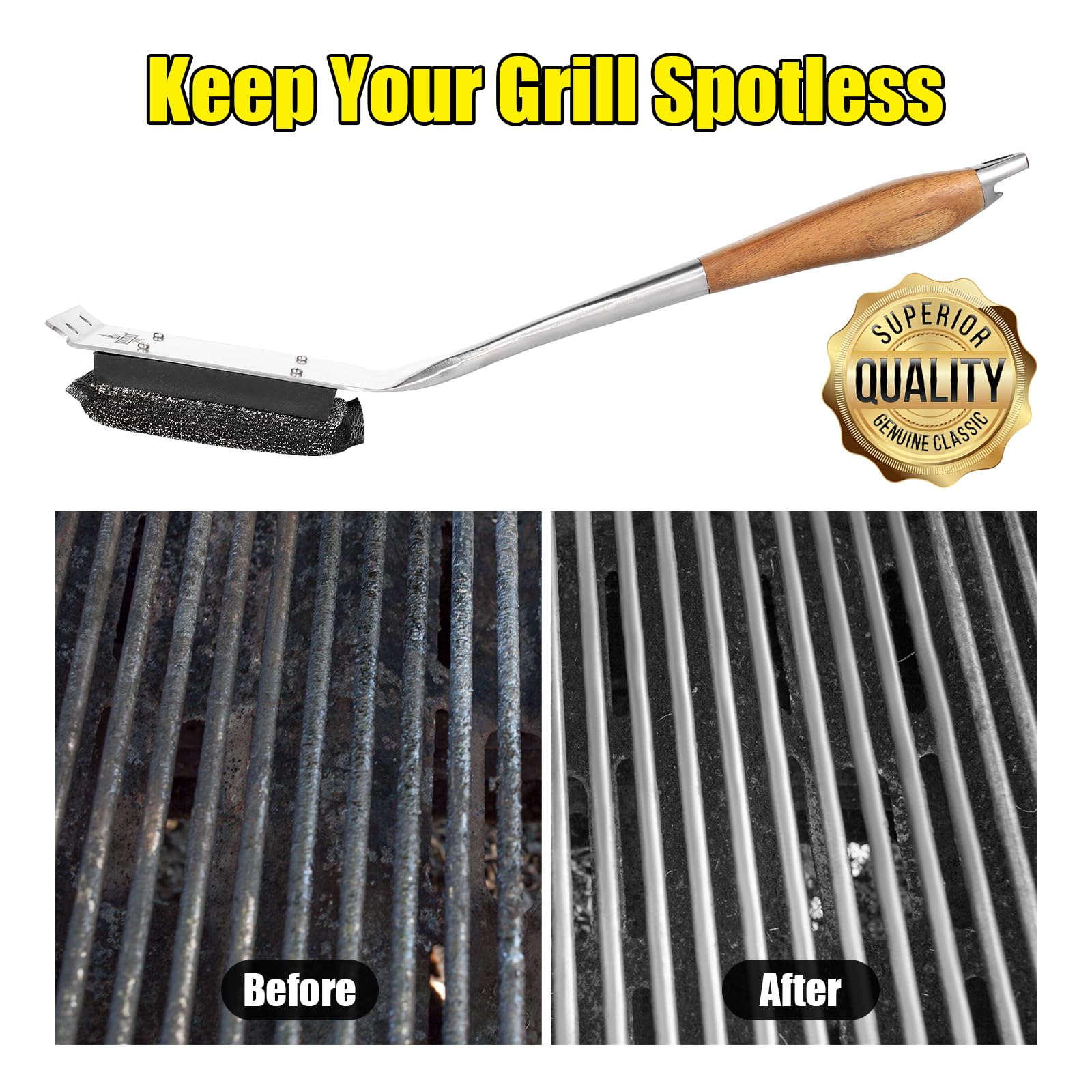 XUDAKAIXIN bristle-free tool ideal for gas, charcoal, pellet grills