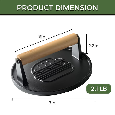 XUDAKAIXIN ergonomic handle provides secure grip during grilling
