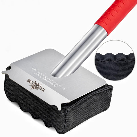 XUDAKAIXIN grill brush with aramid wavy pad for safe bristle-free cleaning