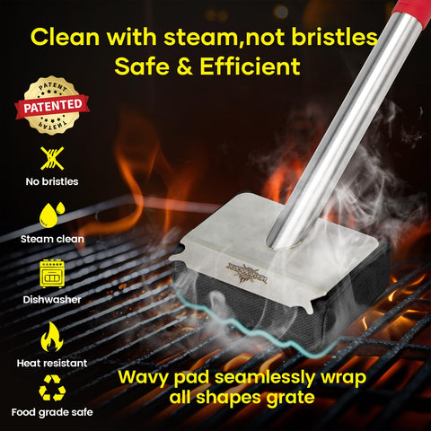 XUDAKAIXIN steam cleaning action lifts grill residue safely