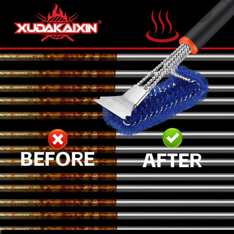 XUDAKAIXIN hanging-ring storage helps keep the grill tool organized.