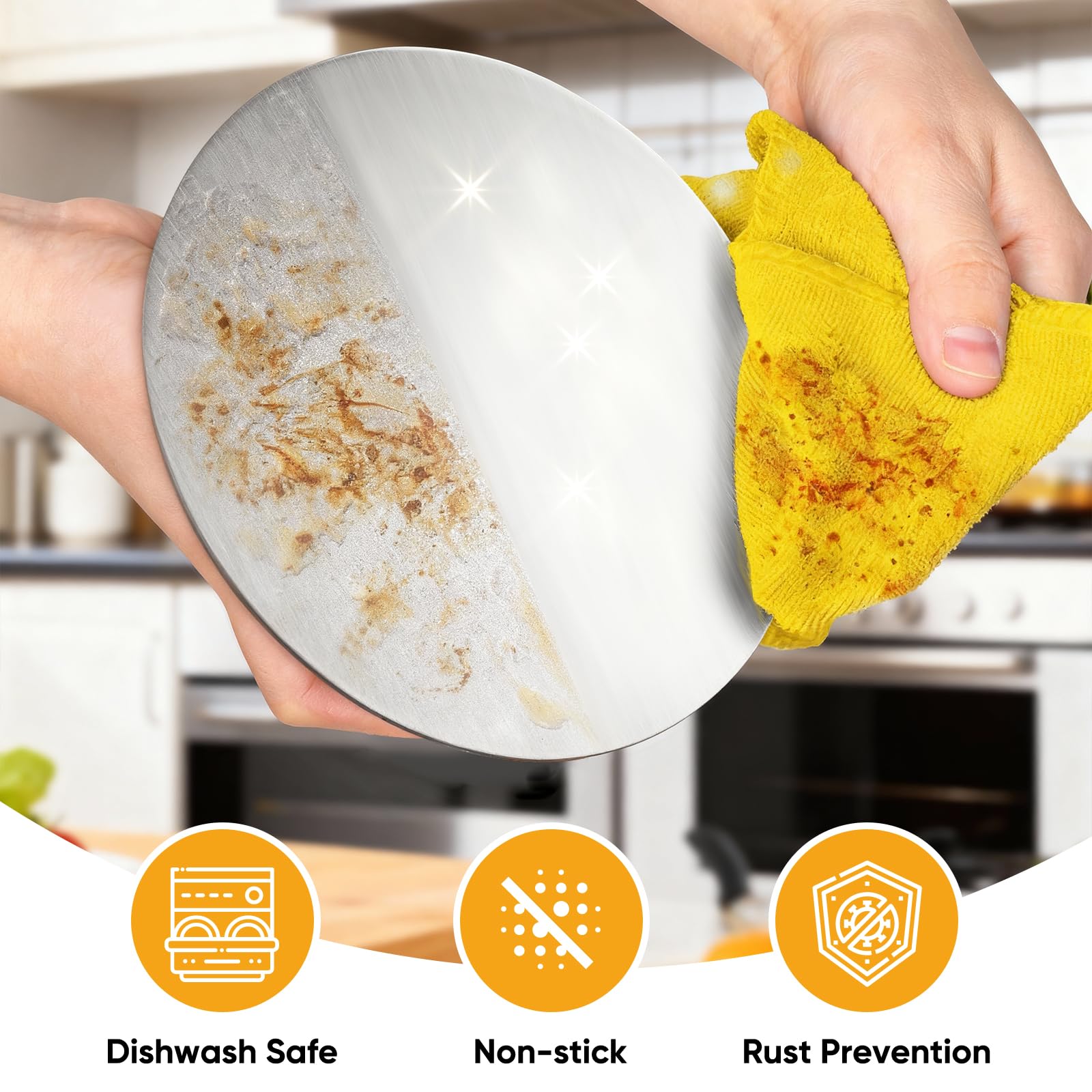 XUDAKAIXIN 6.3-inch surface with flat design reducing sticking during cooking