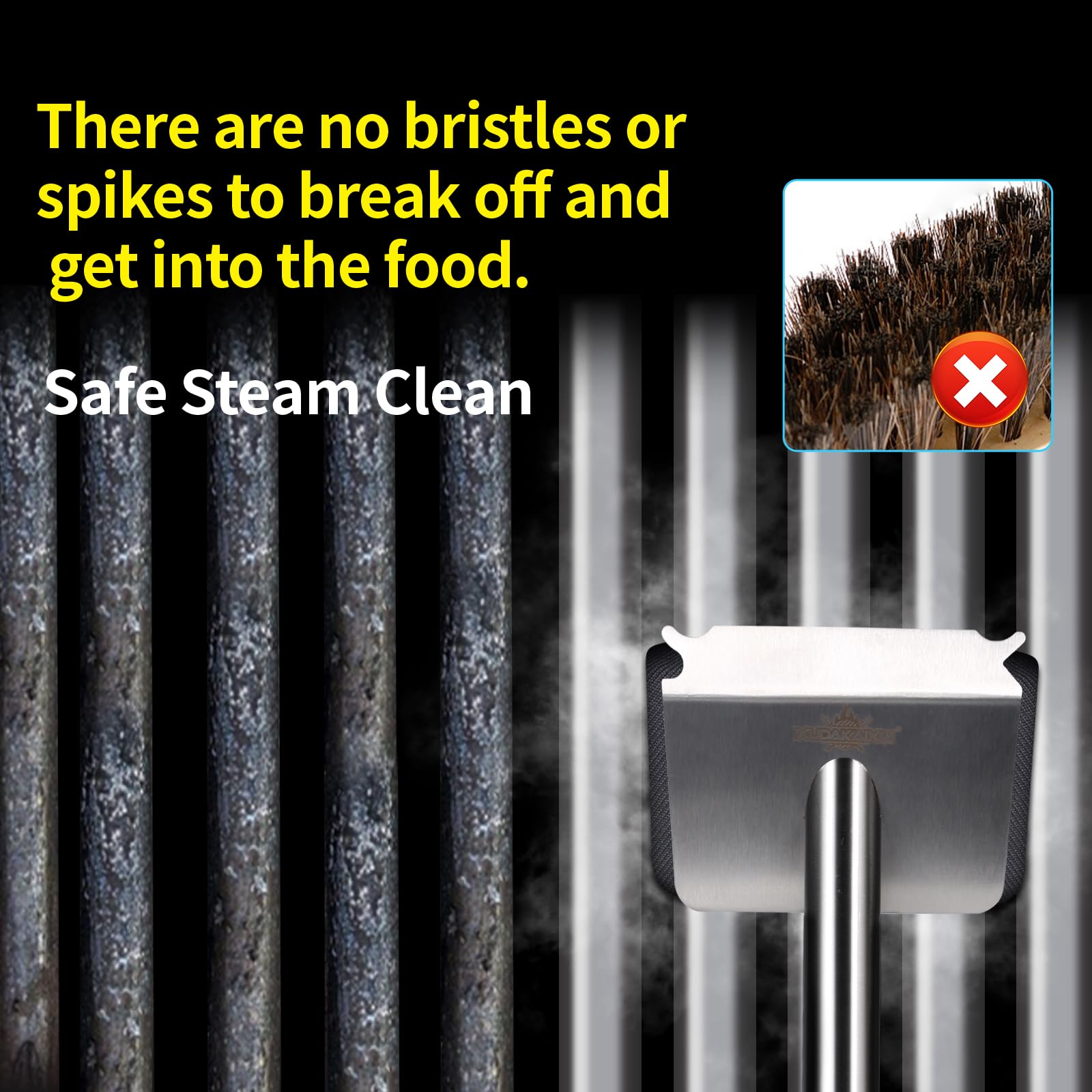 XUDAKAIXIN steam grill brush durable construction for long lasting use.