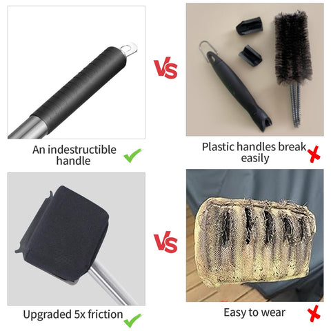 XUDAKAIXIN steam grill brush replaceable head enables easy maintenance.