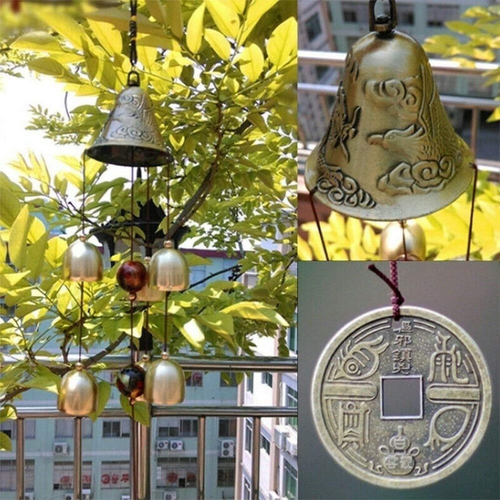 XUJIQI fengshui bell hanging decor enhances ambiance and positive energy indoors.