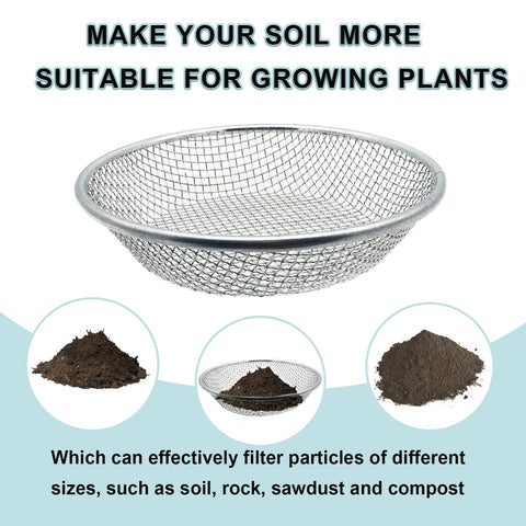 XULIFU 1/4-inch sieve for medium screening of soil texture.