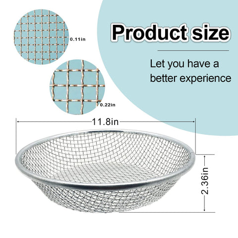 XULIFU fine mesh sifter filtering sawdust and fine particles from soil