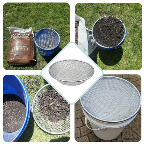 XULIFU rock sifter removing stones from garden soil for cleaner beds