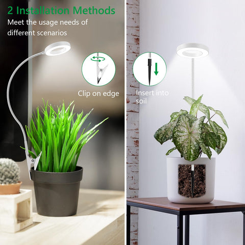 Xuligron gooseneck halo light provides precise angle control for indoor plants