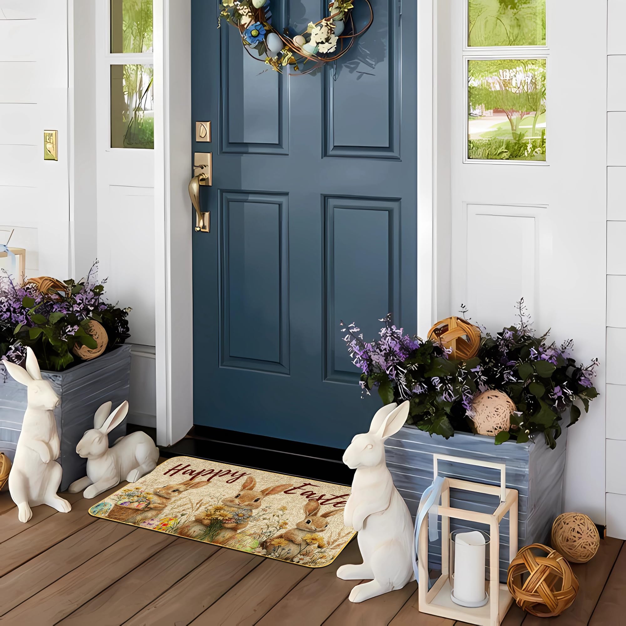 Xumuyin Holiday mat is easy to clean with shake-off or spot cleaning.