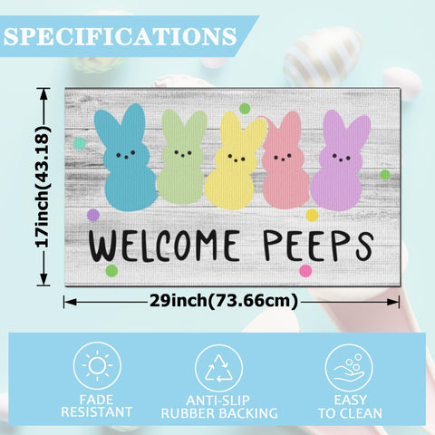 Xumuyin Easter doormat features a rabbit motif for festive entryways.
