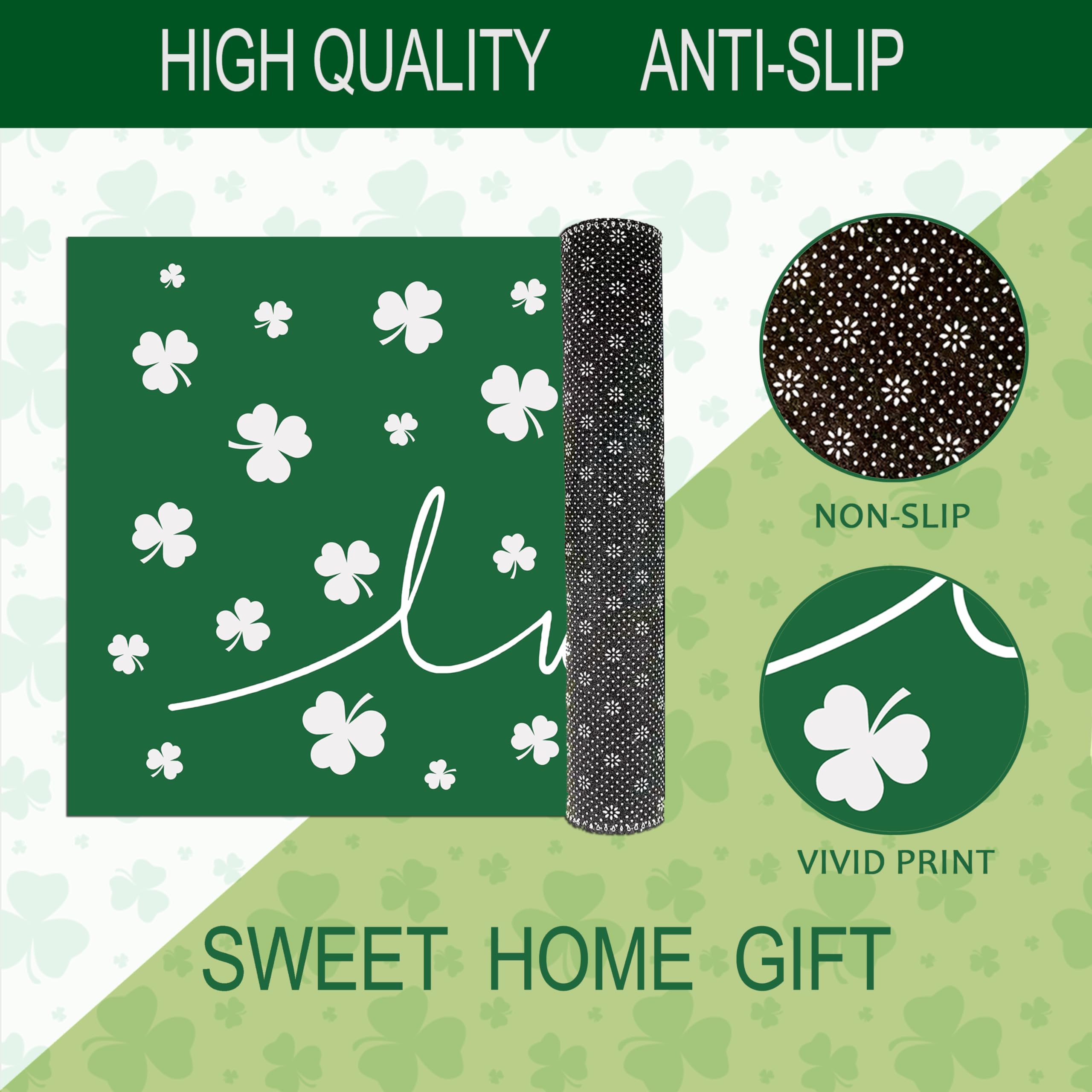 Xumuyin non-slip rubber backing prevents shifting on indoor and outdoor doors.