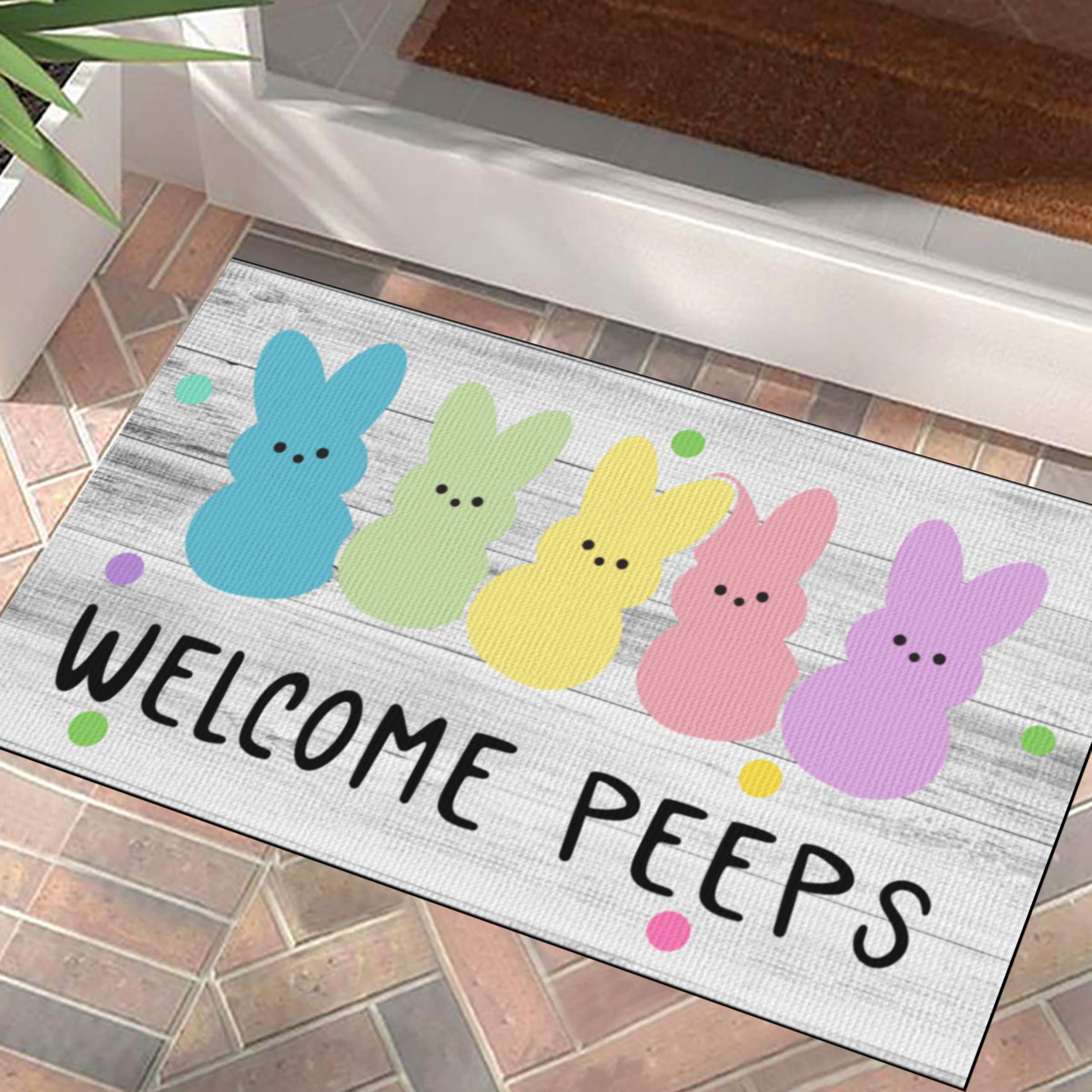 Xumuyin Easter welcome mat suitable for seasonal gatherings and guests.