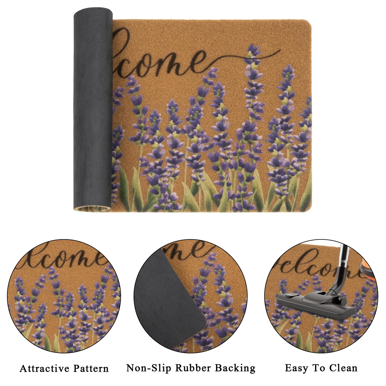 XuoAz coir entryway mat blends decor with practical dirt trapping.