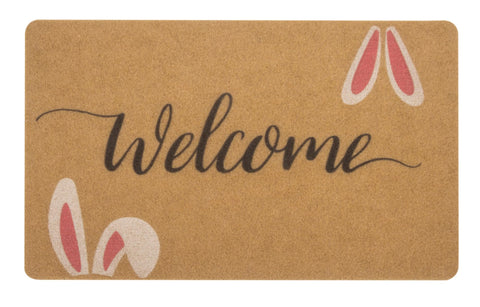 XuoAz Easter doormat with bunny ears welcomes guests at the door