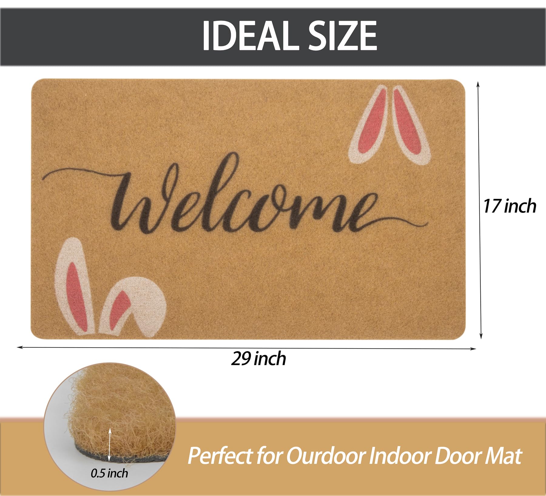 XuoAz doormat shows non-slip backing for safe placement on floors