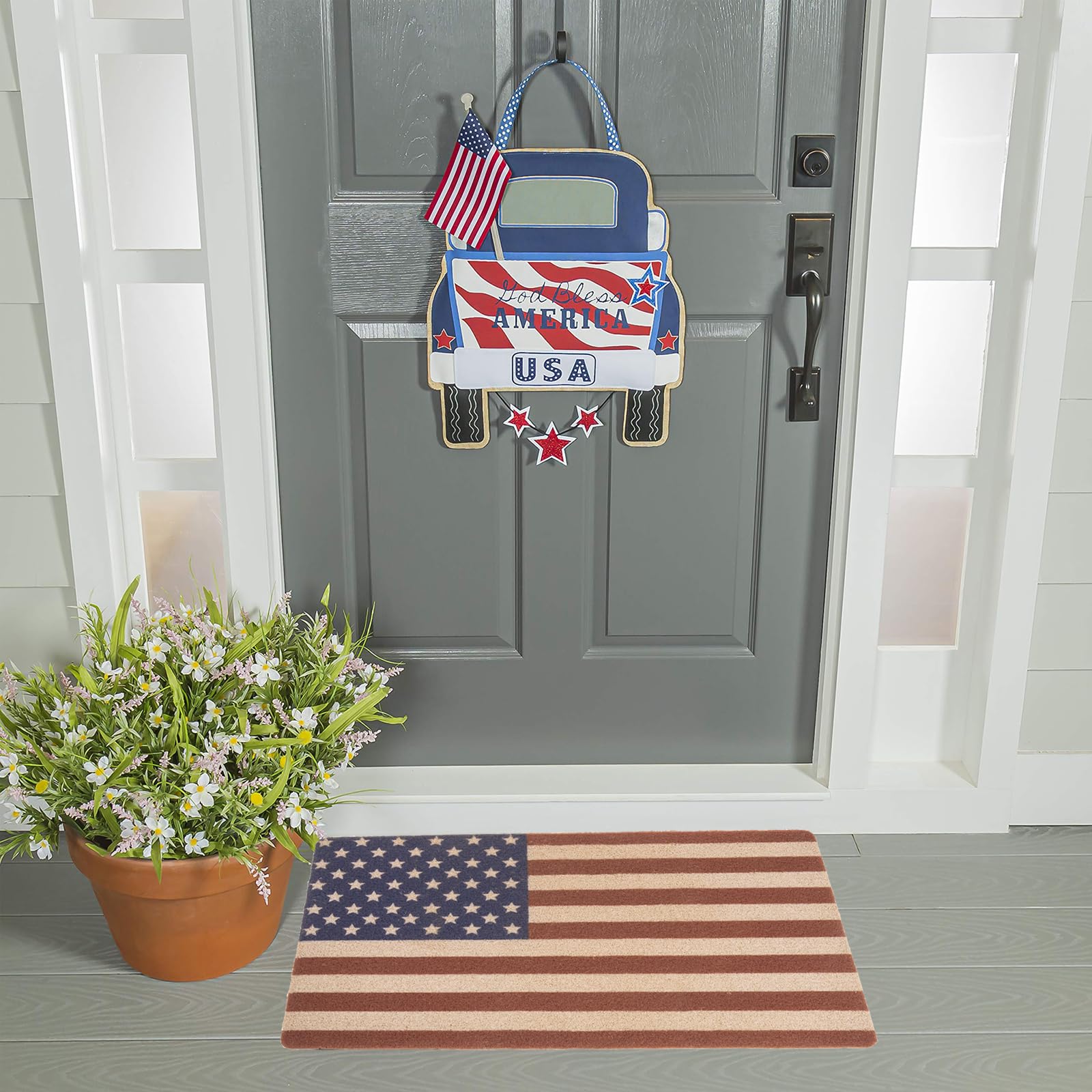 XuoAz non-slip back doormat for a stable outdoor entrance.