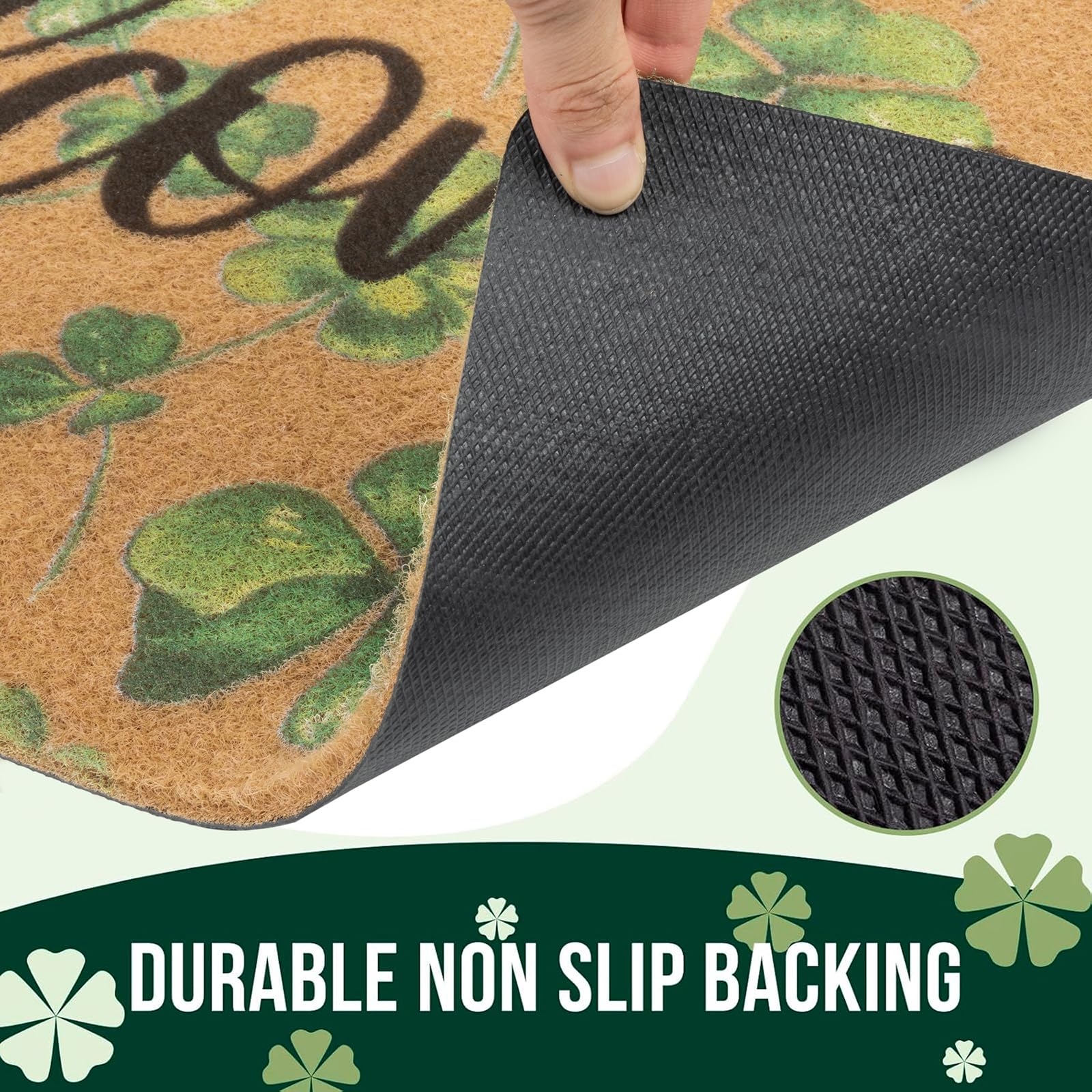 Xuoz non-slip back and coir surface for stable outdoor use