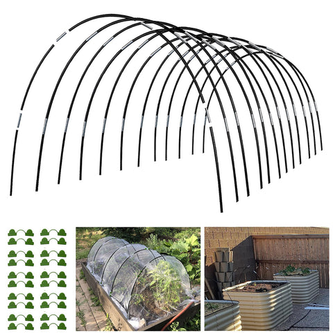 Xuwzenkl garden hoops assembled tunnel offers sturdy, rust-free support for seedlings and vegetable beds.