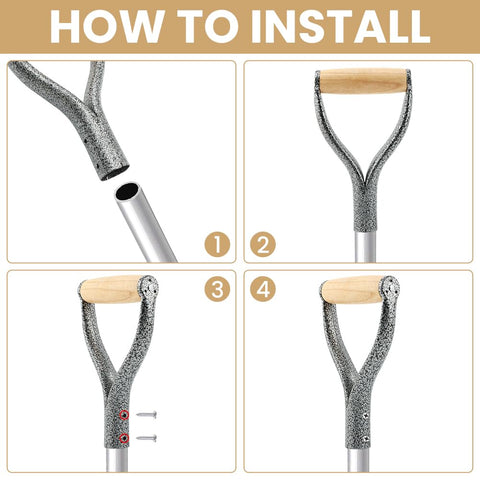 XuYelora ergonomic design highlights a light, comfortable grip during snow shoveling.