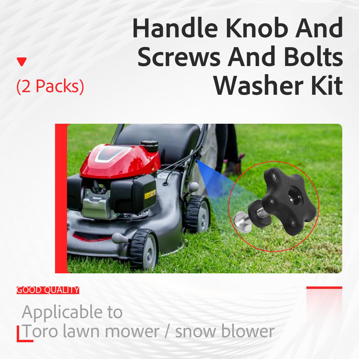 Close-up of screws and bolts in XVRTJ Toro kit