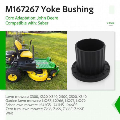 XVRTJ M167267 bushing close-up reveals robust metal construction for long-lasting mower performance.