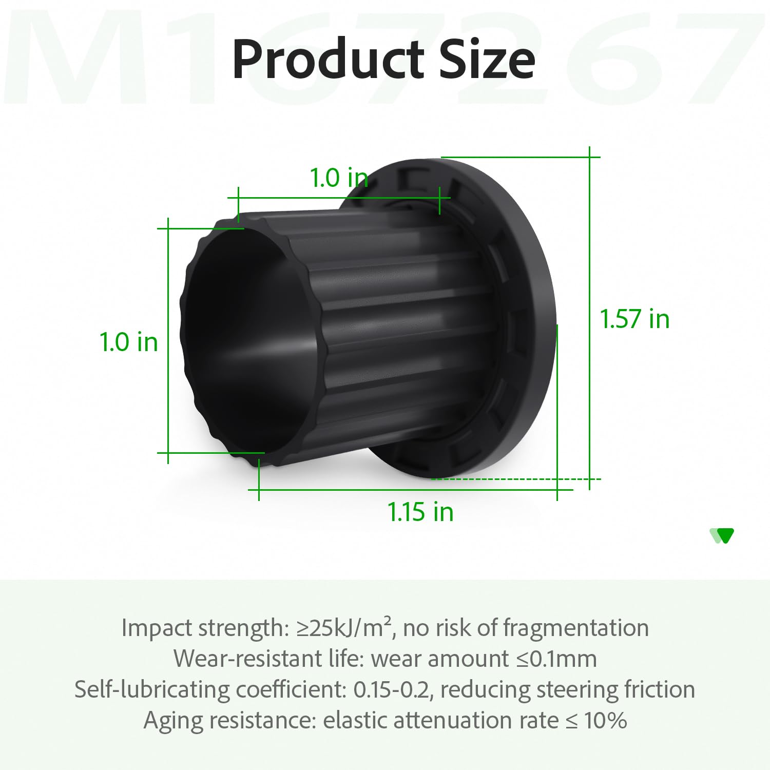 XVRTJ M167267 bushing fit for Z335E and Z355E models improves alignment.