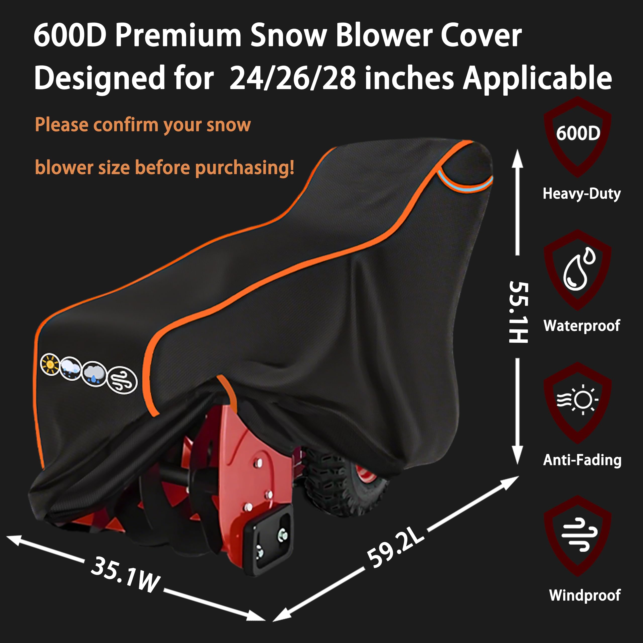XXCXX cover features a zippered front for easy installation.