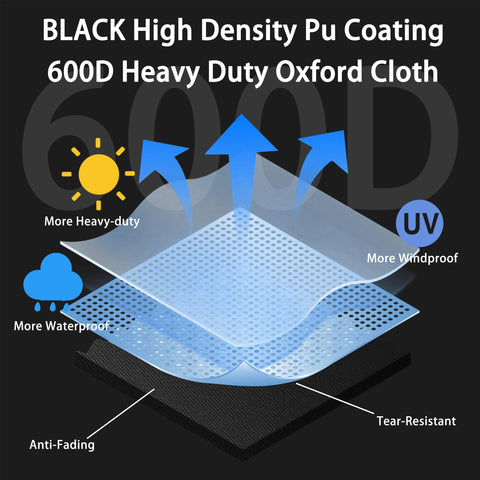 XXCXX lightweight cover shown with its portable storage bag.