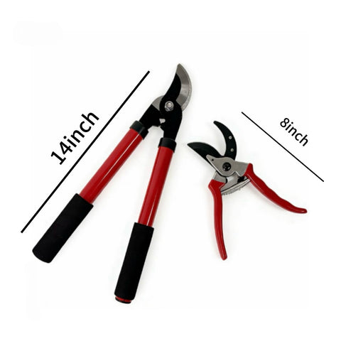 xxikhhhhikxx heavy-duty tree branch shears, side view, comfortable grip for extended pruning