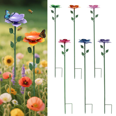 XXOUOUG Bee Watering Station with flower design attracts pollinators.