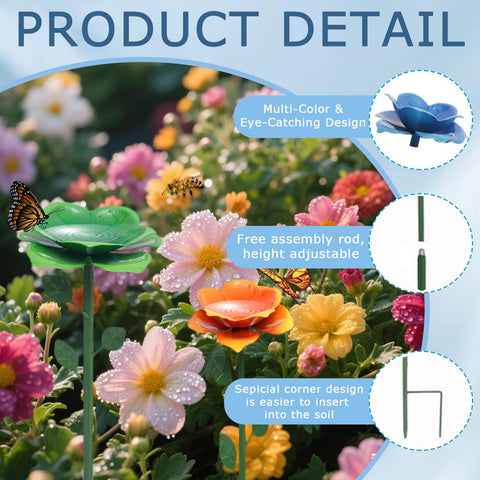 XXOUOUG Compact pollinator watering station set near blooms for easy access.