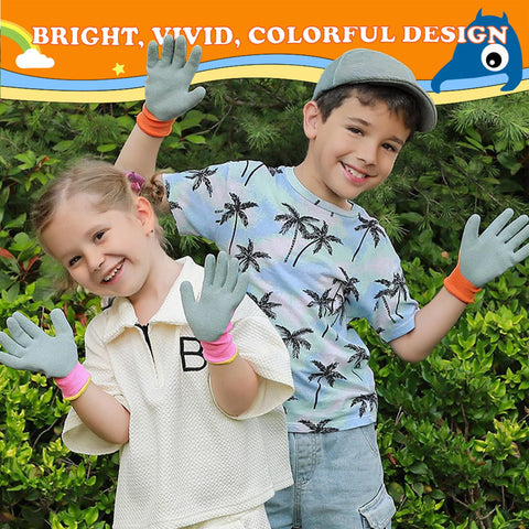 xxpepo kids gardening gloves elastic cuffs provide snug, secure fit