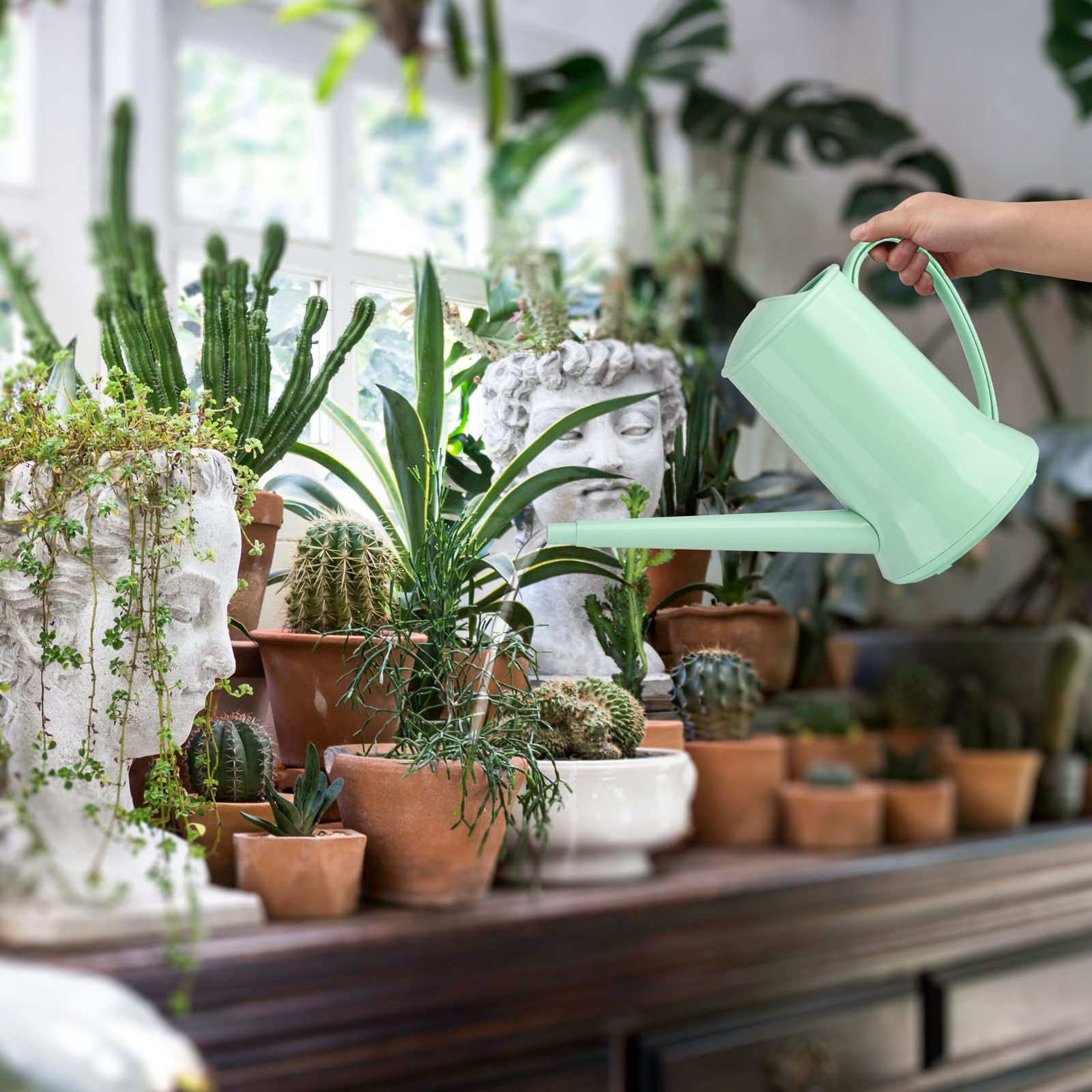 XXXFLOWER helps you water neatly with controlled pours for small pots.