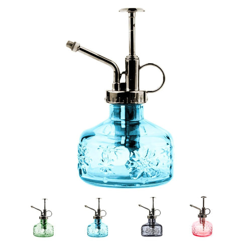 XXXFLOWER glass plant mister with clear bottle for precise indoor watering.