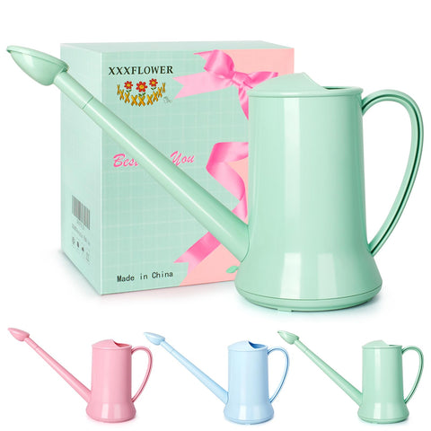XXXFLOWER half-gallon indoor plant watering can with compact design for easy reach.