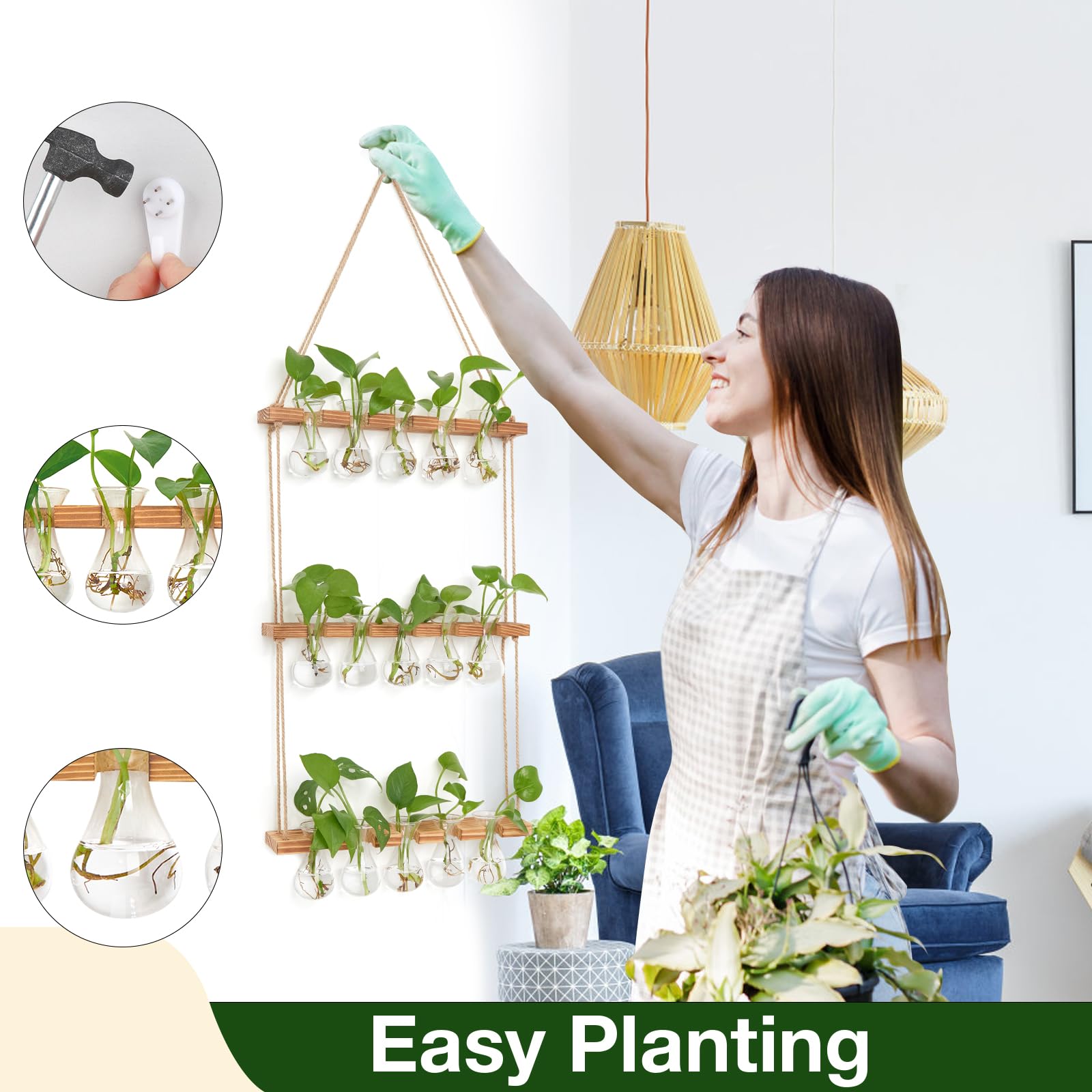 XXXFLOWER home-office wall decor doubles as a mini greenhouse for herbs.