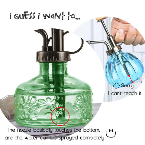 XXXFLOWER indoor plant care bottle offers easy one-handed misting for small plants.