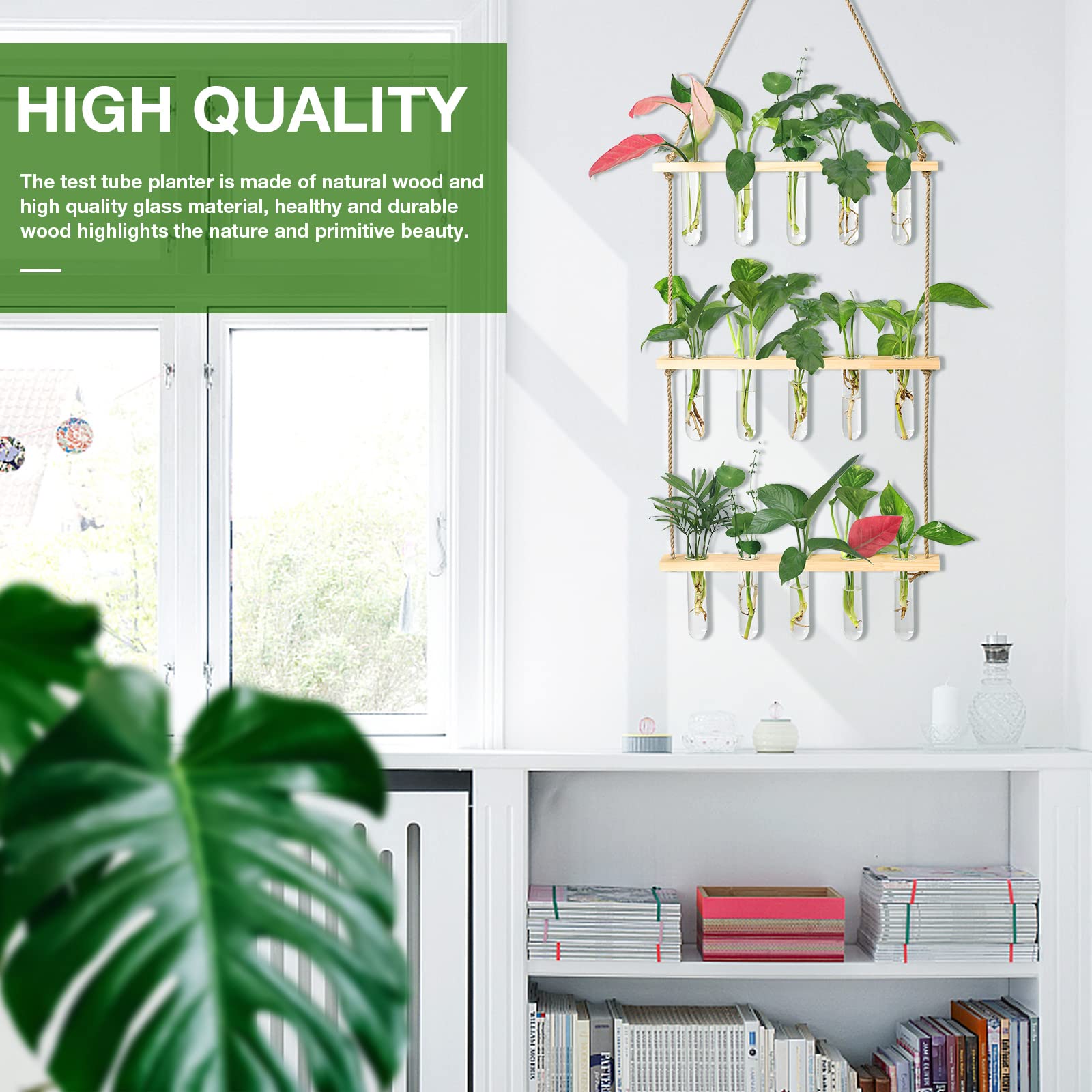 XXXFLOWER natural wood finish adds warm retro style to any room.