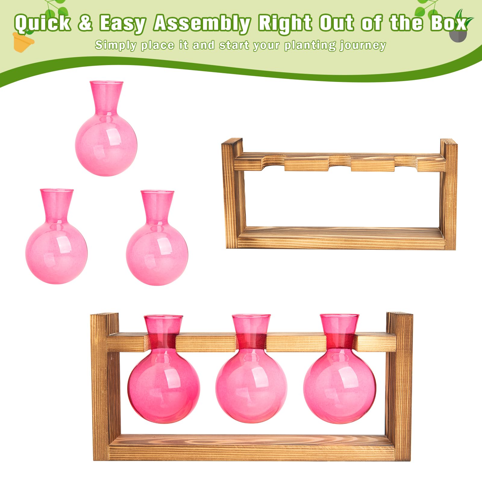 XXXFLOWER 3-bulb glass vases in a cozy windowsill setup