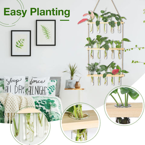 XXXFLOWER three-tier wooden stand saves wall space while looking stylish.